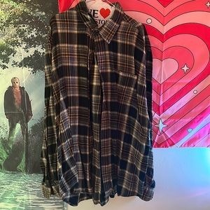 Brown Button down flannel